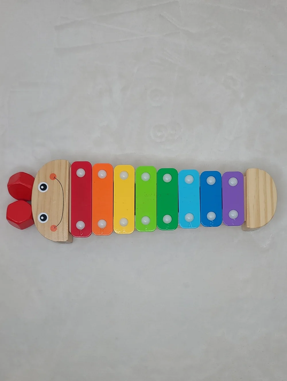 Melissa & Doug Caterpillar Xylophone Musical Toy w/ Wooden Mallets Rainbow Multi